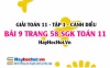 Giải bài 9 trang 58 Toán 11 tập 1 SGK Cánh Diều